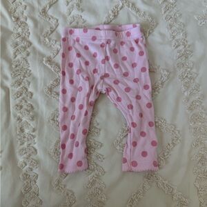 Cute Pink Polka Dot Baby Leggings